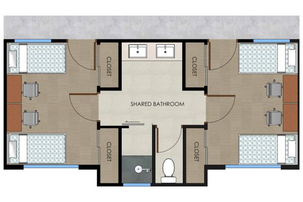 Living Learning Community suite rendering
